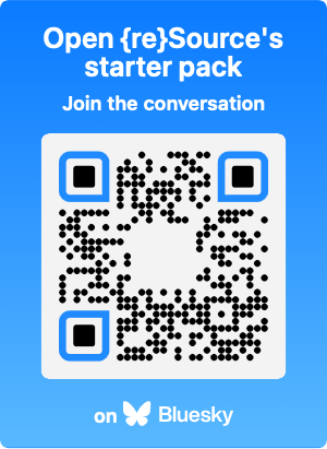 QR code to access the Open reSource Bluesky starter pack